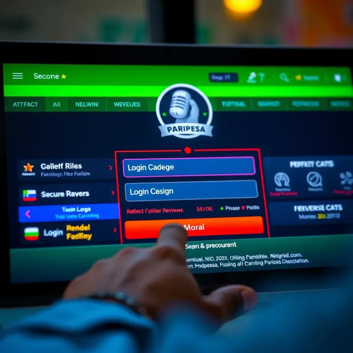 User entering login credentials on a secure online betting platform interface