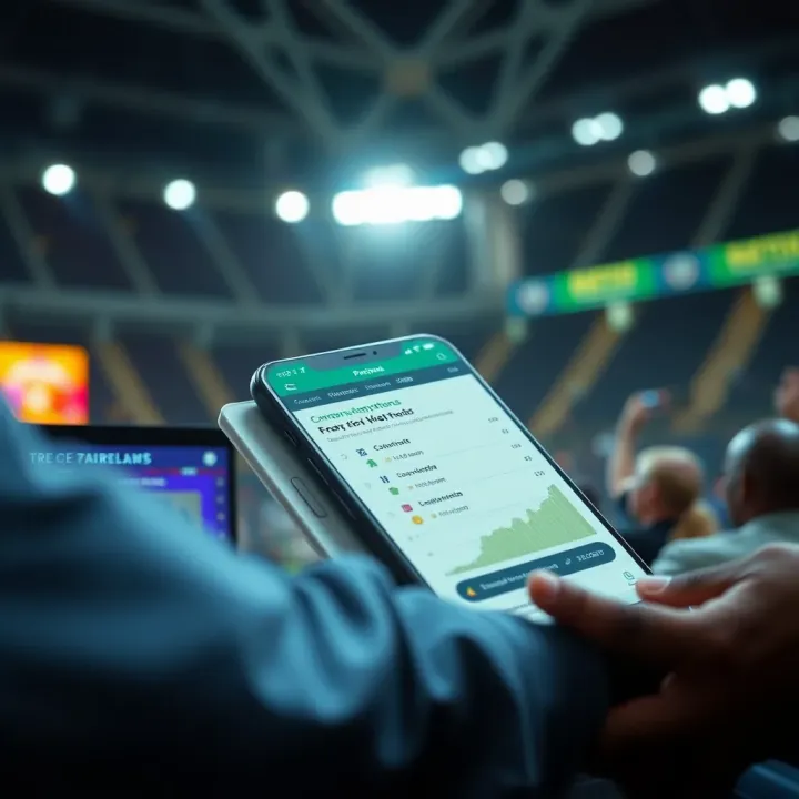 Visual representation of risk management and responsible betting on a sports betting platform