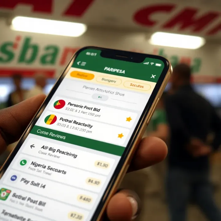 Old Paripesa mobile application interface showcasing classic betting options and navigation menus