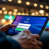 User entering login credentials on the Paripesa betting platform on a digital device