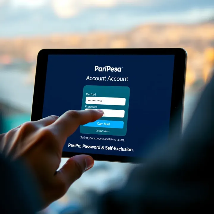 User entering secure credentials to access PariPesa account on digital device