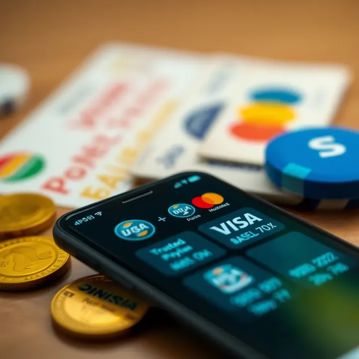 Secure online payment options on a mobile device showing Nigerian currency symbols and icons for trusted banking methods