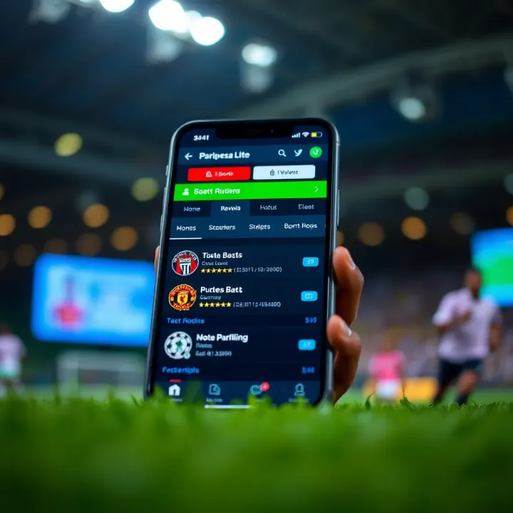 User interface showcasing various sports betting options on Mobile Paripesa Lite app