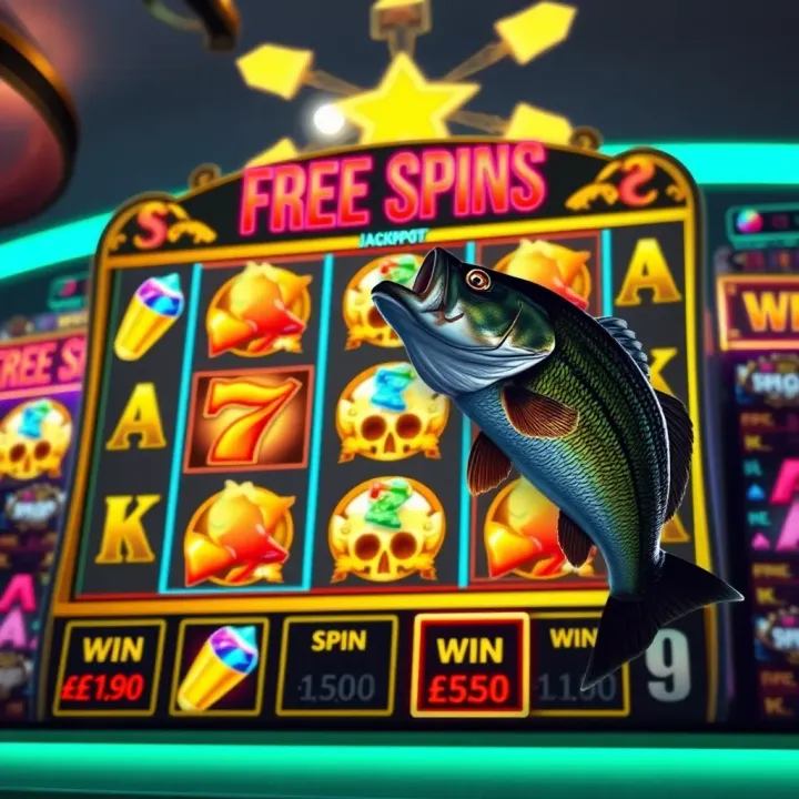 Free spins round active in Big Bass Bonanza with glowing symbols and jackpot indicators on screen