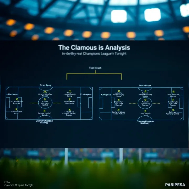 Tactical chart showing football team strategy and key player positions