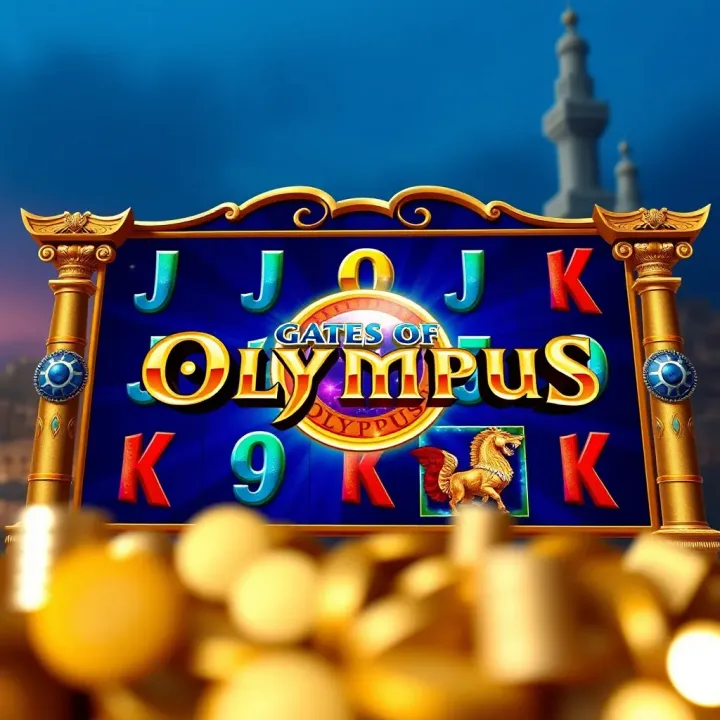 Screenshot showing the vibrant and dynamic reels of the Gates of Olympus slot game on Paripesa platform