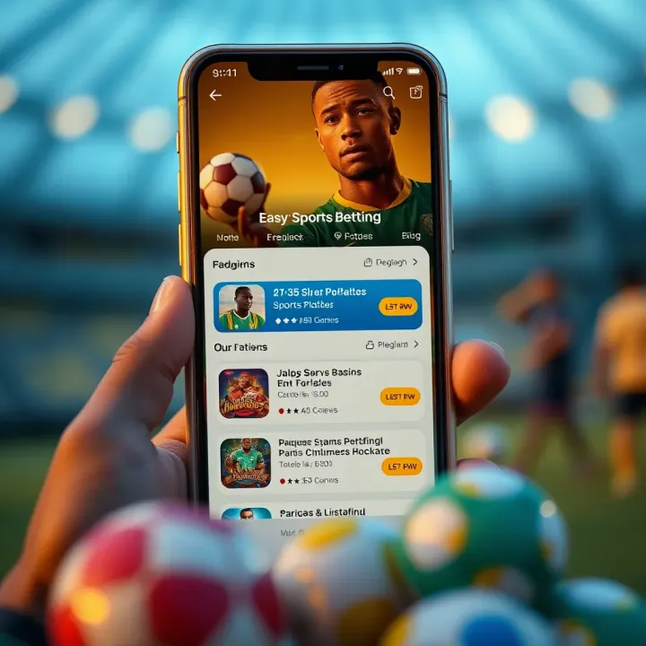 User interface of Paripesa Lite Mobile showing sports betting options and lottery games