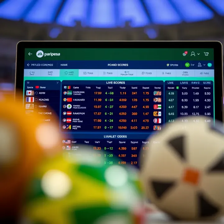 User interface of Paripesa displaying live betting odds and scores for multiple sports
