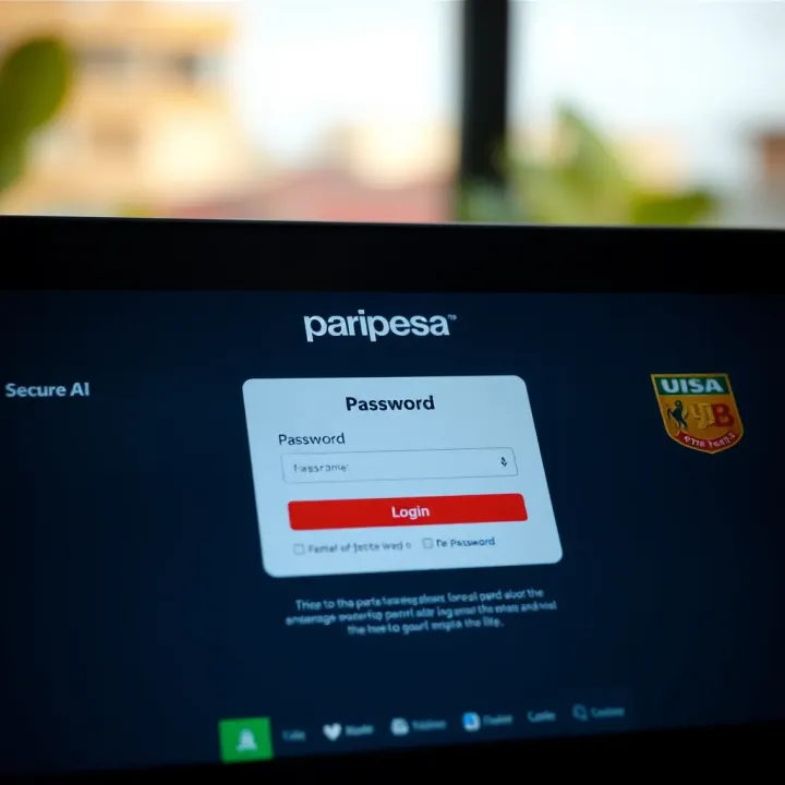 Secure login screen of Paripesa Nigeria Lite platform with password and username fields