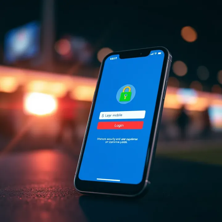 Enhancing Security and User Experience on Paripesa Mobile Mobile device showing secure login screen for Paripesa betting app with security icons