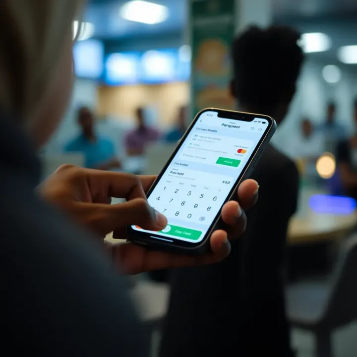 Secure online payment transaction being completed on a mobile device