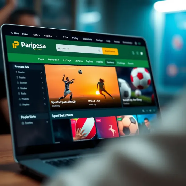 Screenshot showcasing the Paripesa official website homepage with sports betting options clearly displayed