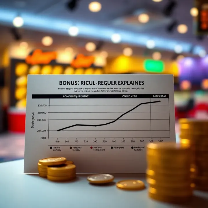 Graph illustrating rollover requirements and bonus withdrawal conditions