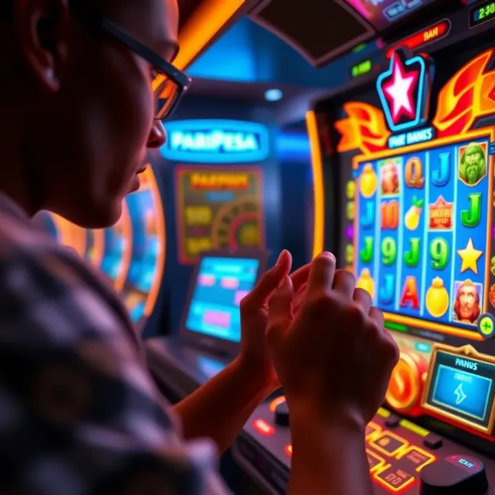 Exploring Paripesa Starburst Free Play Mode Features User interacting with Paripesa free play mode showcasing gaming controls and bonus features