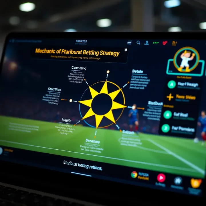 Diagram illustrating the mechanics of Paripesa's starburst betting strategy on a digital platform