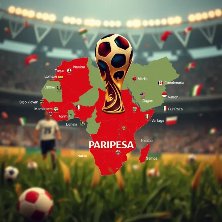 Map highlighting key football nations with strong chances in the upcoming World Cup