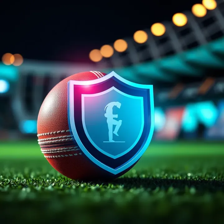 Safeguarding Betting Funds in Nigeria's Digital Market Graphic depicting protective shield icon overlaying a cricket ball and currency symbols to represent safe betting practices