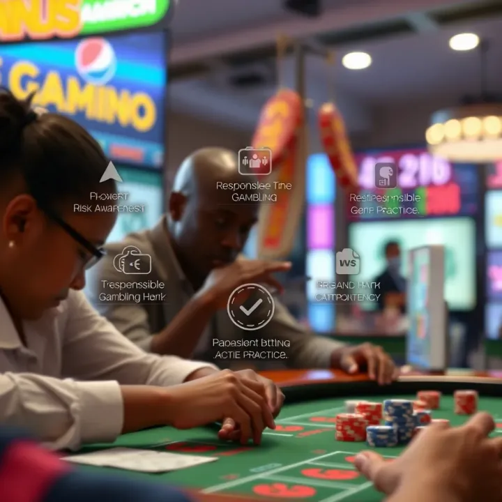 Responsible Gambling Practices in Nigeria Illustration of responsible gambling concepts including risk awareness and balanced betting practices