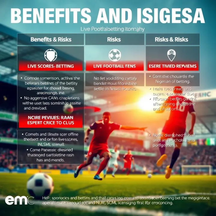 Graphical representation of benefits and risks associated with live score betting in Nigerian football