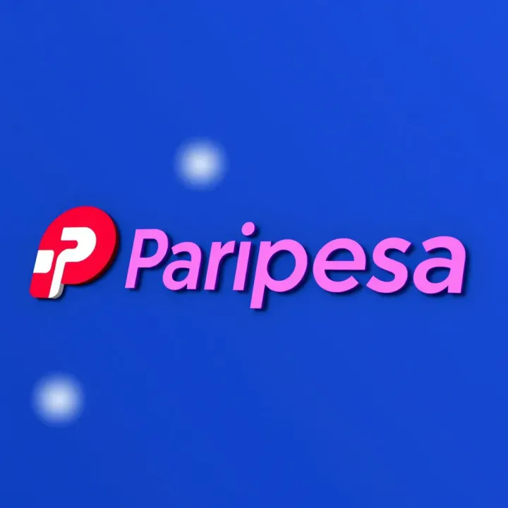 Detailed view of the Paripesa logo showcasing its design elements and color scheme
