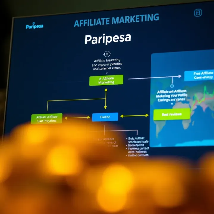 Diagram illustrating the structure of Paripesa's affiliate marketing system
