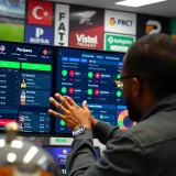 User interacting with an online betting platform interface showing various betting options
