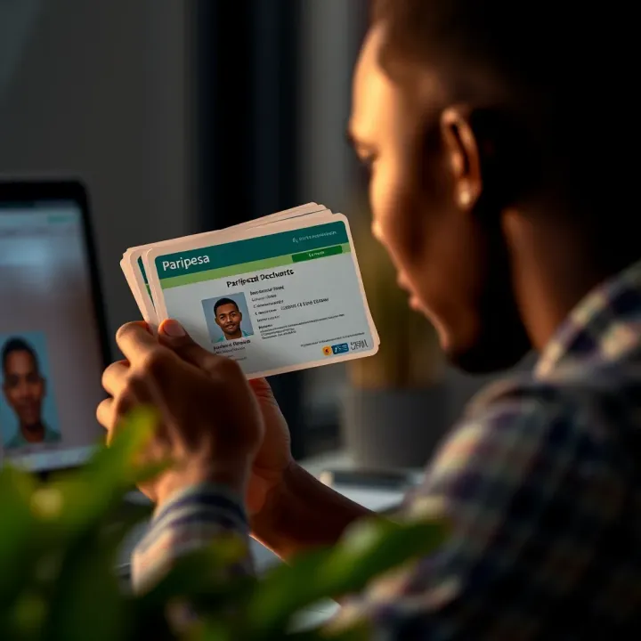 Submitting Identification Documents for Paripesa Verification Nigerian user submitting identification documents online for Paripesa account verification