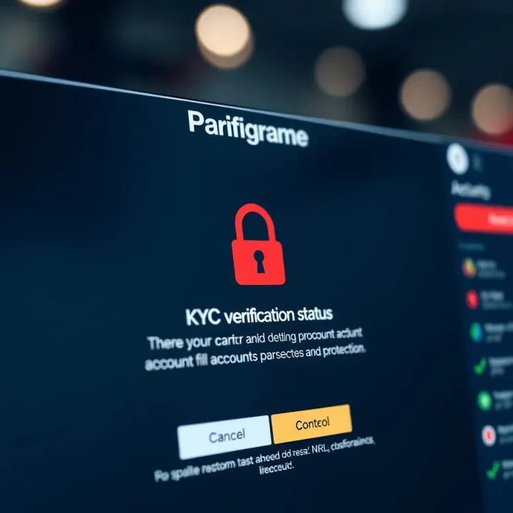 Secure digital interface showing KYC verification status and account protection on betting platform