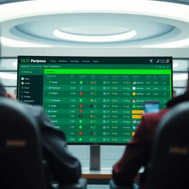 Interface of Paripesa Old platform displaying sports betting options and user dashboard