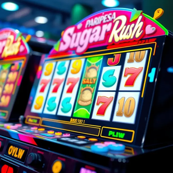 Paripesa Sugar Rush Gameplay Overview Paripesa Sugar Rush gameplay interface showing colorful reels and winning paylines