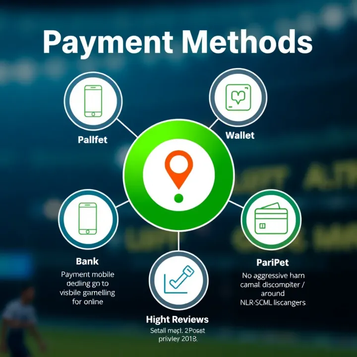 Graphic showing various payment method icons including mobile wallets and bank cards used for online betting in Nigeria